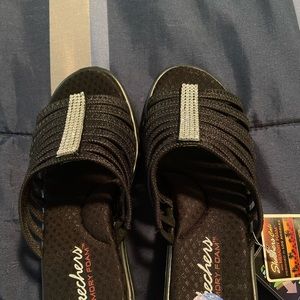 Skechers Wedge Sandals with Rhinestones